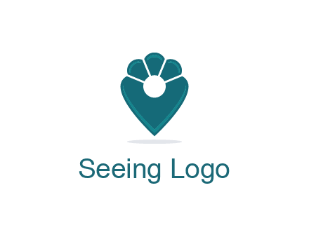 geotag with a flower top logo