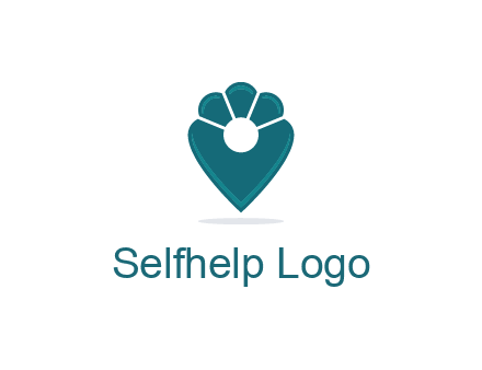 geotag with a flower top logo