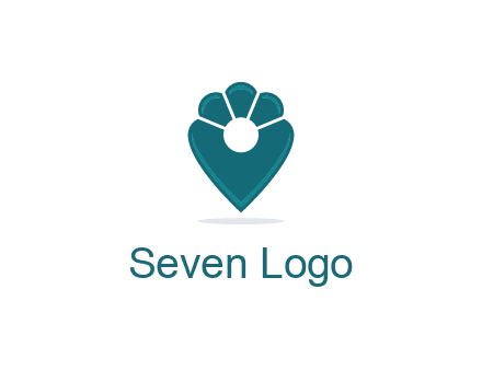 geotag with a flower top logo