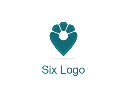 geotag with a flower top logo