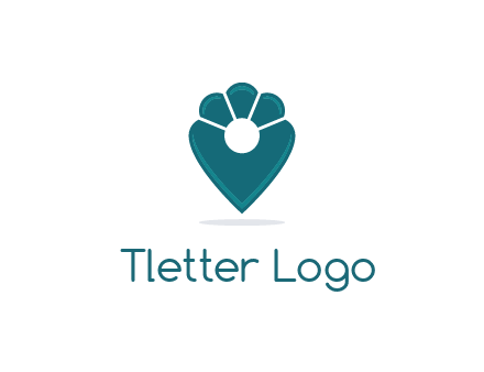 geotag with a flower top logo
