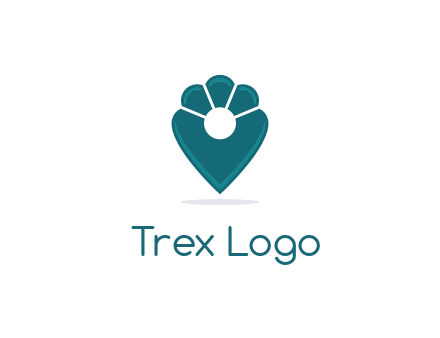 geotag with a flower top logo