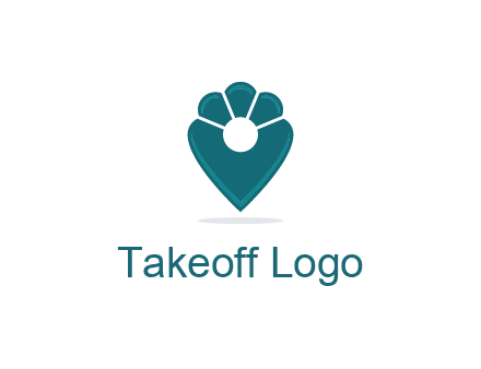 geotag with a flower top logo