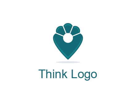 geotag with a flower top logo