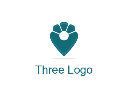 geotag with a flower top logo