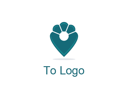 geotag with a flower top logo