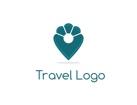 geotag with a flower top logo
