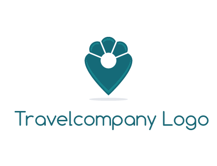 geotag with a flower top logo