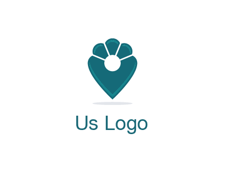 geotag with a flower top logo