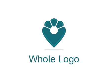 geotag with a flower top logo