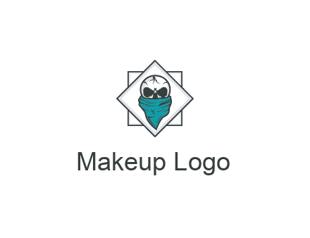 skull wearing a bandanna logo