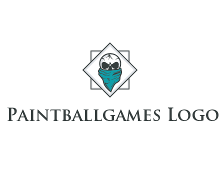 skull wearing a bandanna logo