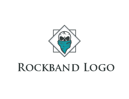 skull wearing a bandanna logo