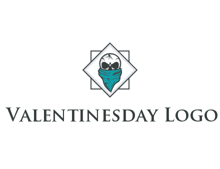 skull wearing a bandanna logo