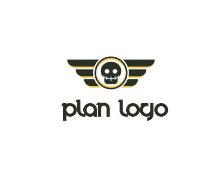 pilot badge with a skull logo
