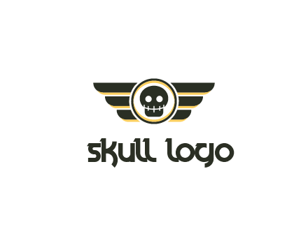 pilot badge with a skull logo
