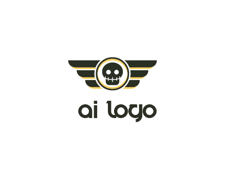 pilot badge with a skull logo