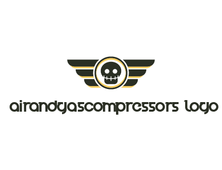 pilot badge with a skull logo
