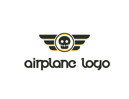 pilot badge with a skull logo