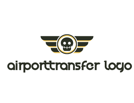 pilot badge with a skull logo