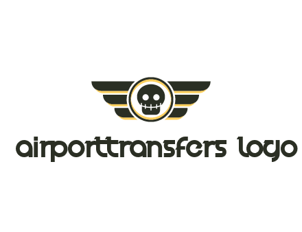 pilot badge with a skull logo