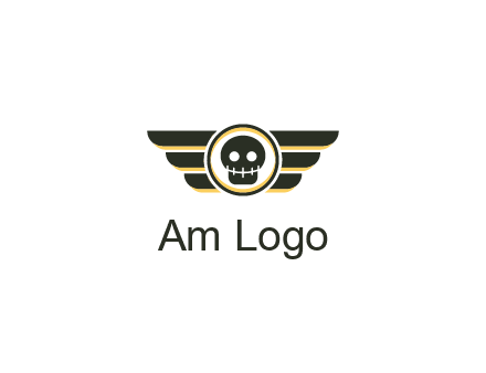 pilot badge with a skull logo