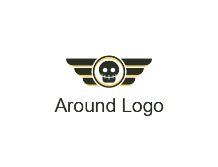 pilot badge with a skull logo