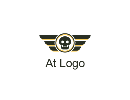 pilot badge with a skull logo