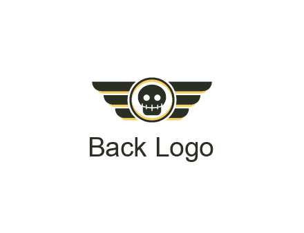 pilot badge with a skull logo