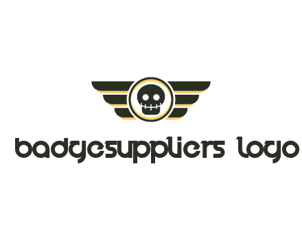 pilot badge with a skull logo