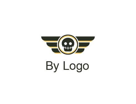 pilot badge with a skull logo