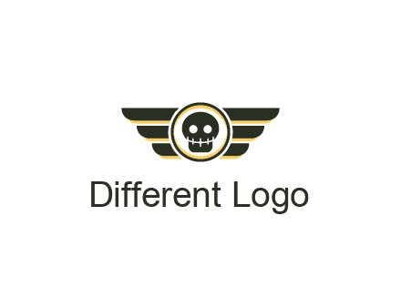 pilot badge with a skull logo