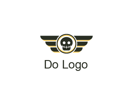 pilot badge with a skull logo