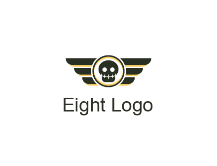 pilot badge with a skull logo