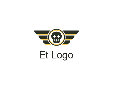 pilot badge with a skull logo