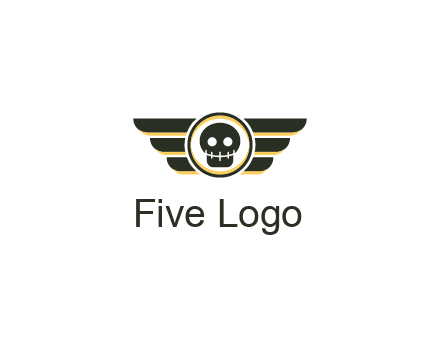 pilot badge with a skull logo