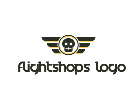 pilot badge with a skull logo