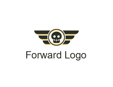 pilot badge with a skull logo