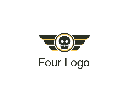 pilot badge with a skull logo