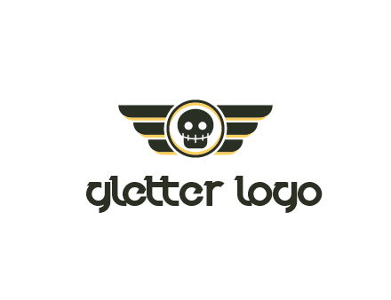 pilot badge with a skull logo