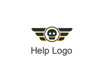 pilot badge with a skull logo