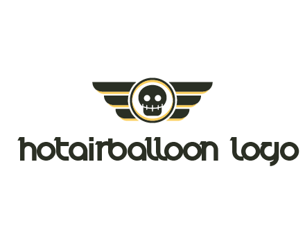 pilot badge with a skull logo