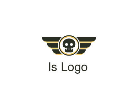 pilot badge with a skull logo