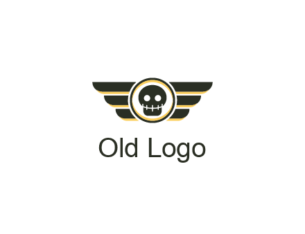 pilot badge with a skull logo