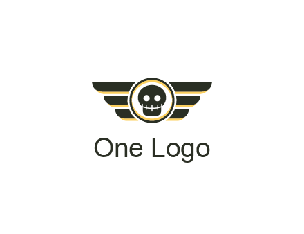 pilot badge with a skull logo