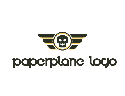 pilot badge with a skull logo