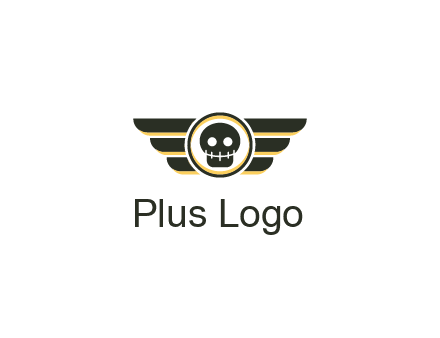 pilot badge with a skull logo