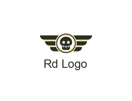 pilot badge with a skull logo