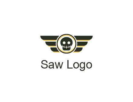 pilot badge with a skull logo