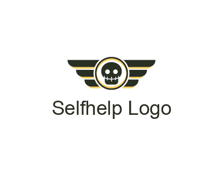 pilot badge with a skull logo